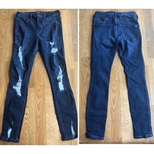 Hollister High-Rise Jean Legging Distressed Size 3 Short